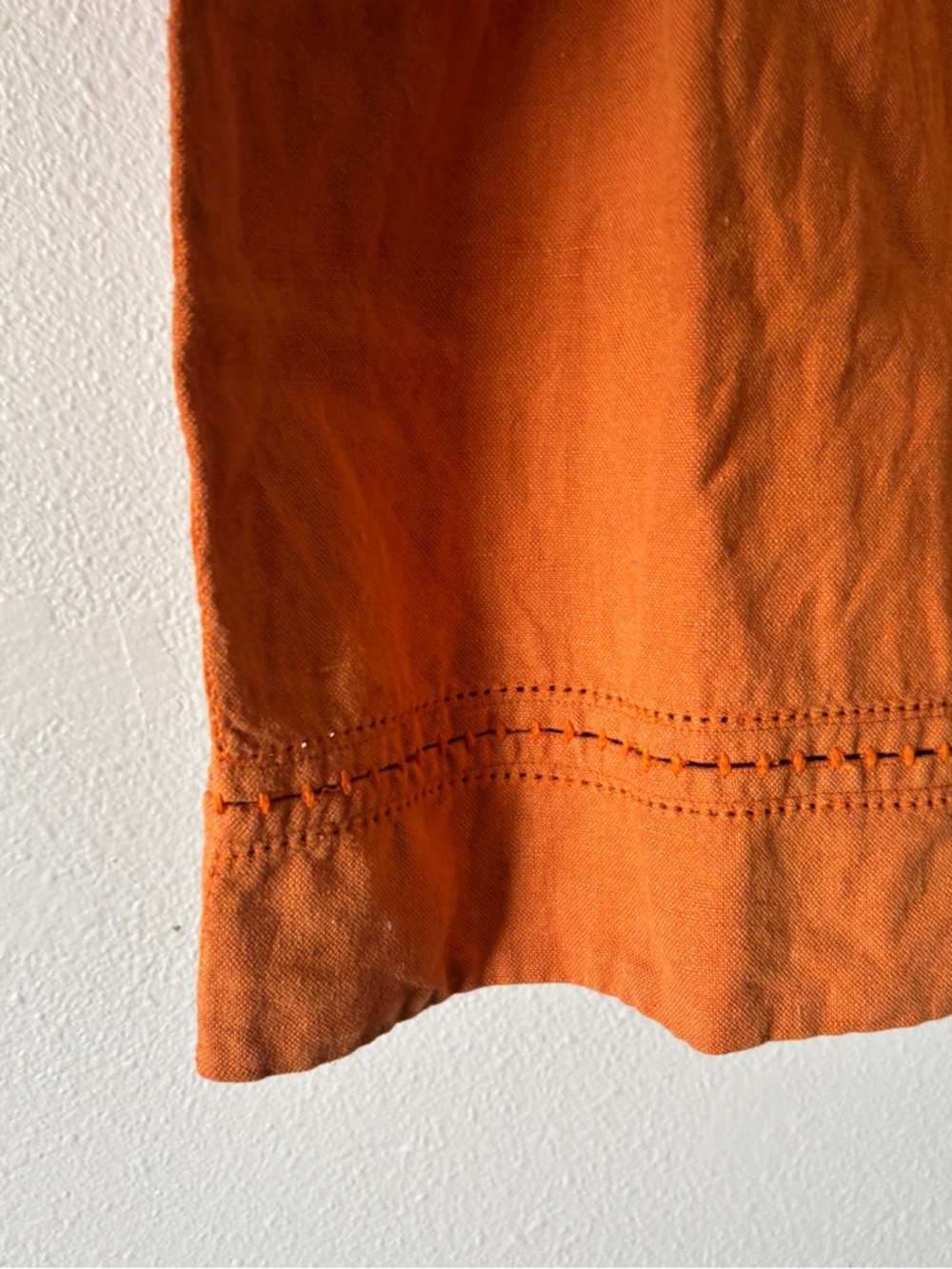 Sea New York Orange Cotton Linen Blouse Size 2 - Picture 3 of 9